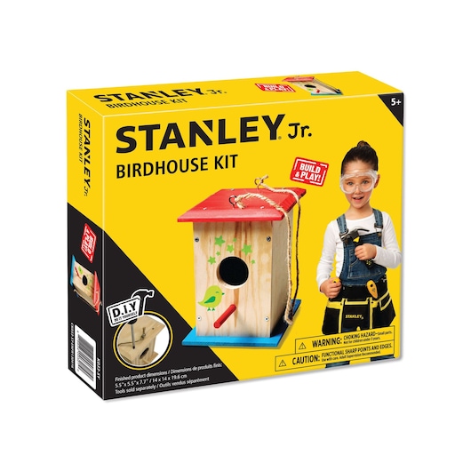 Stanley junior wooden DIY kit birdhouse packed.